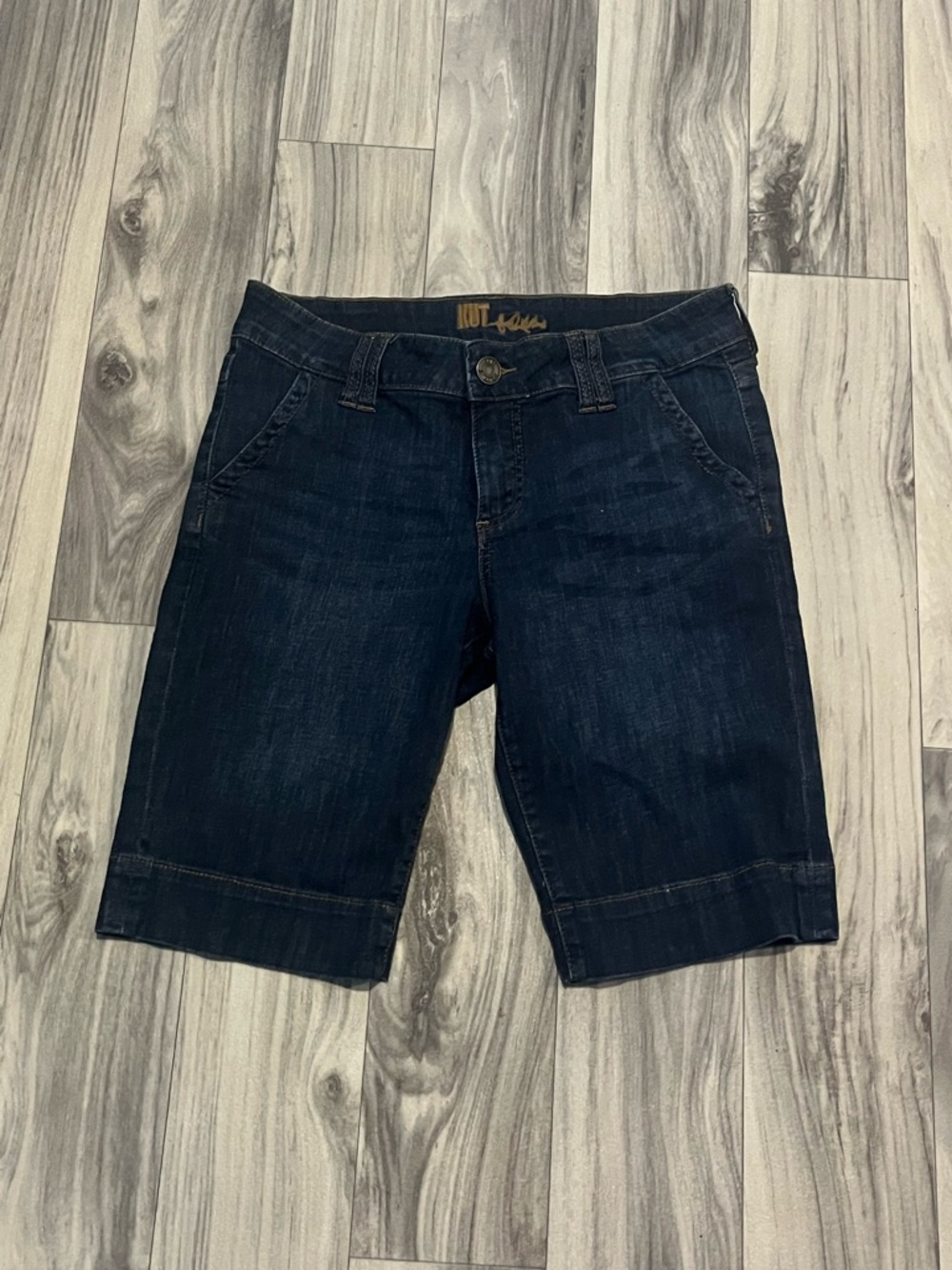 Kut from the Kloth Dark Blue Denim Jean Shorts